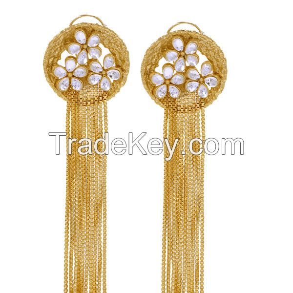 Chandelier Earrings with Kundan