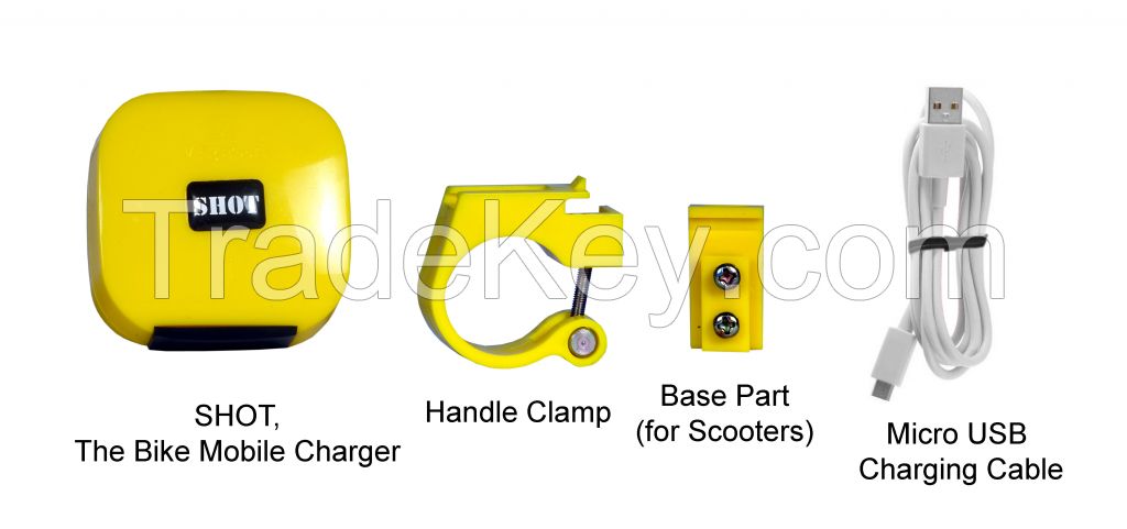 SHOT the bike mobile charger Yellow