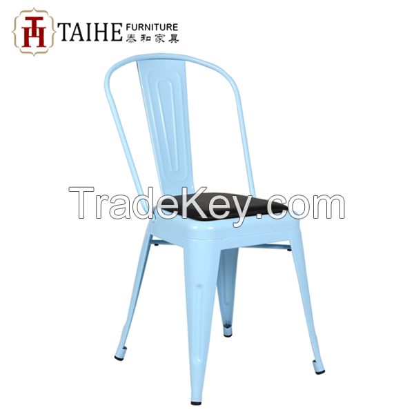 2015 hot sale comfortable metal dining chair/colorful restaurant furniture