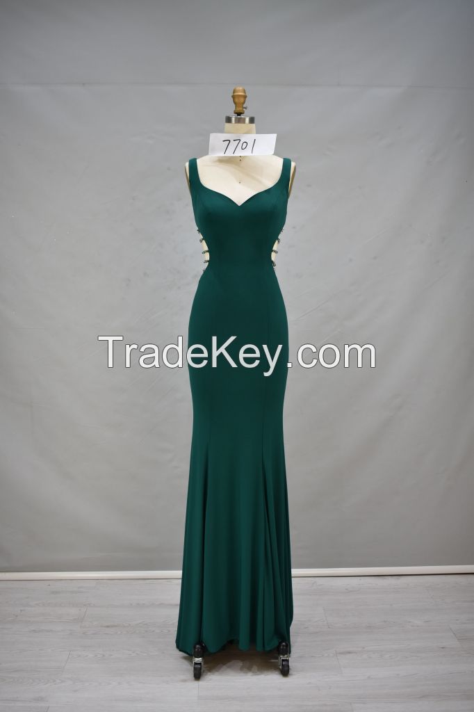 2017 evening dress handmade beading sleeveless sexy back