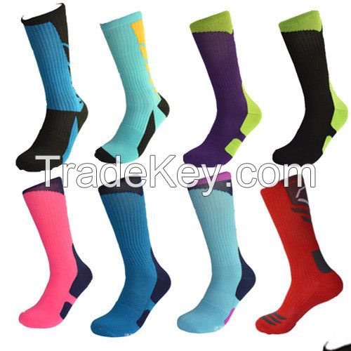 Men Hyper Soccer Baseball Football Sports Crew High cylinder Socks