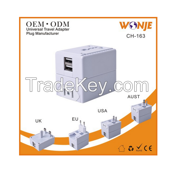 High Quality Protable Universa USB Travel adapter