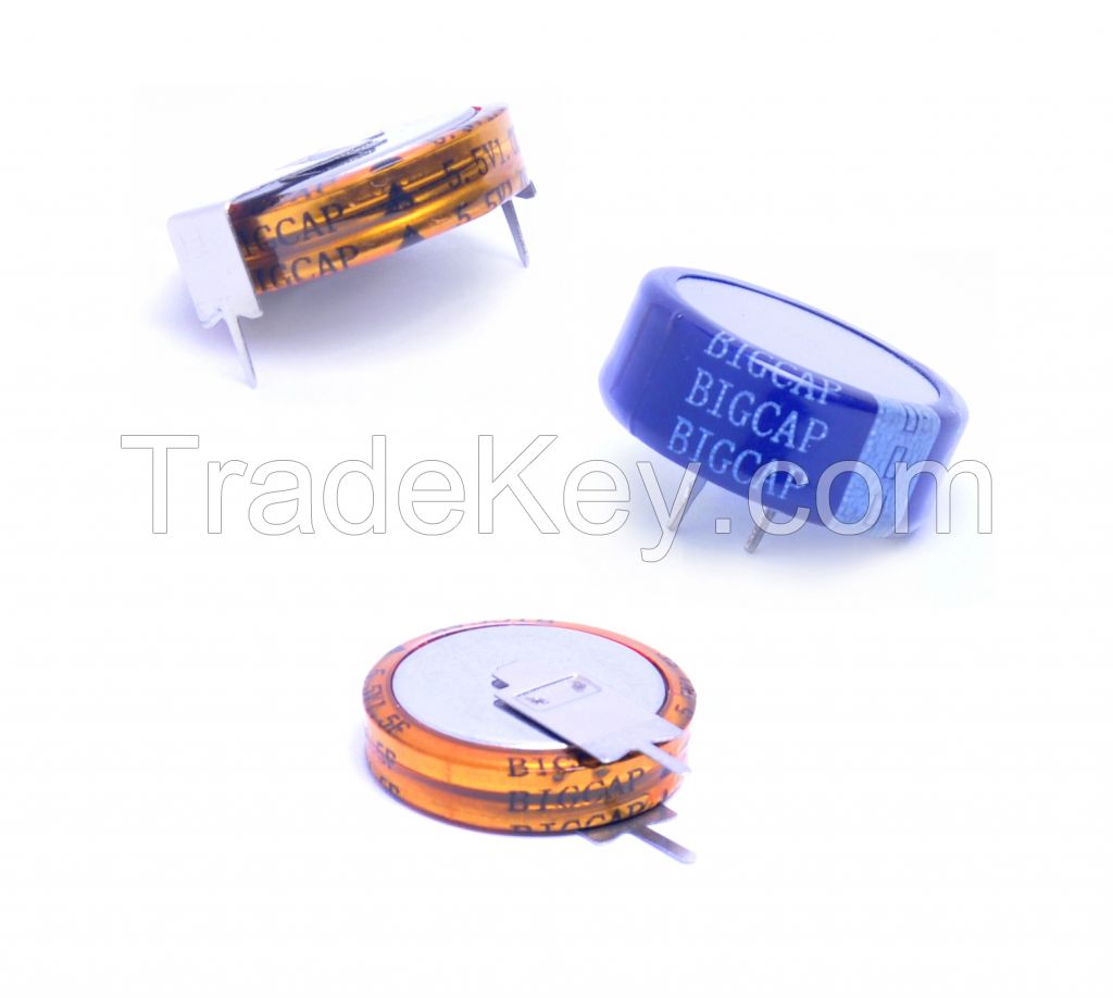 Coin Type Supercapaciror 5.5V 0.1f/0.22f/0.33f/0.47f/1.0f/1.5f/2.0f C H V Type, Ultracapacitor, Super Capacitor, Edlc