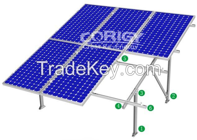 GM3 steel ground mounting system solar installation kit