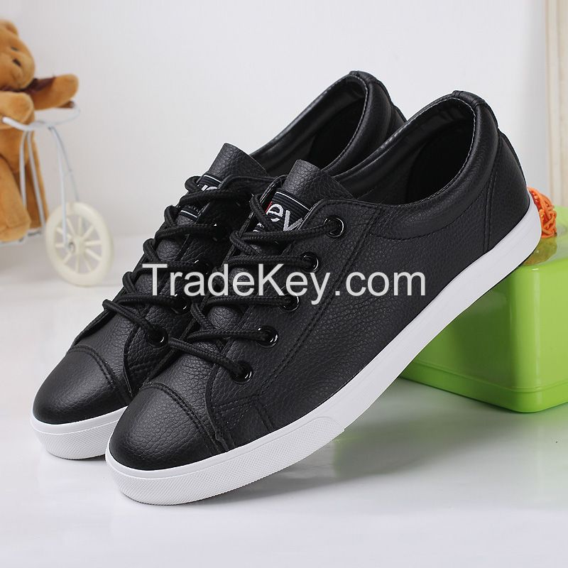 LEYO 2016 woman casual shoes black white  lace-up sneaker