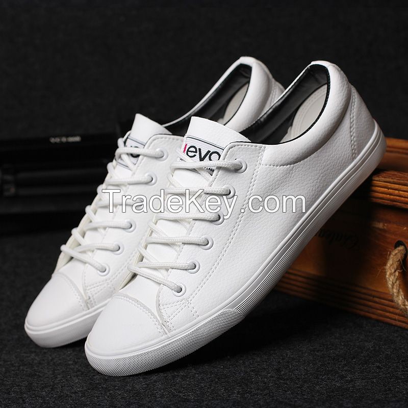 LEYO 2016 woman casual shoes black white  lace-up sneaker