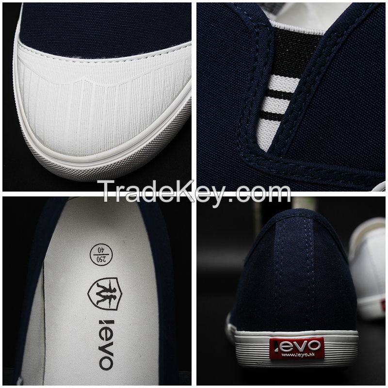 LEYO summer man shoes navy, black, white sold canvas casual shoes classic slip-on sneaker