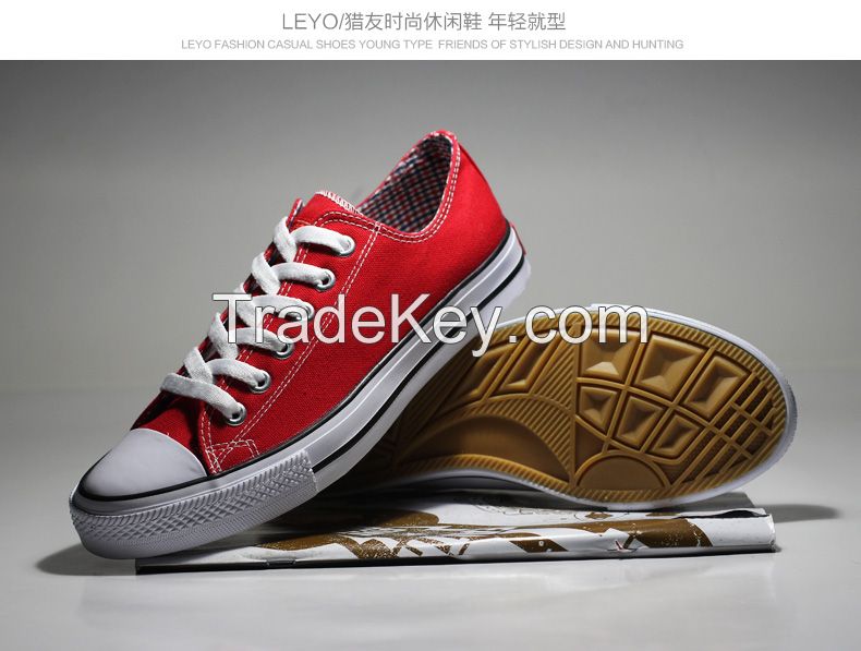 LEYO summer man shoes canvas casual shoes classic lace-up sneaker