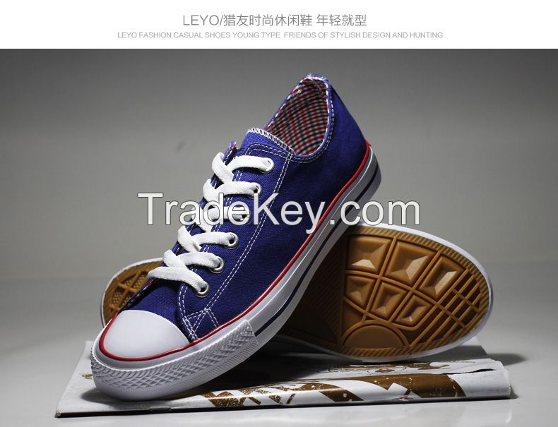 LEYO summer man shoes canvas casual shoes classic lace-up sneaker