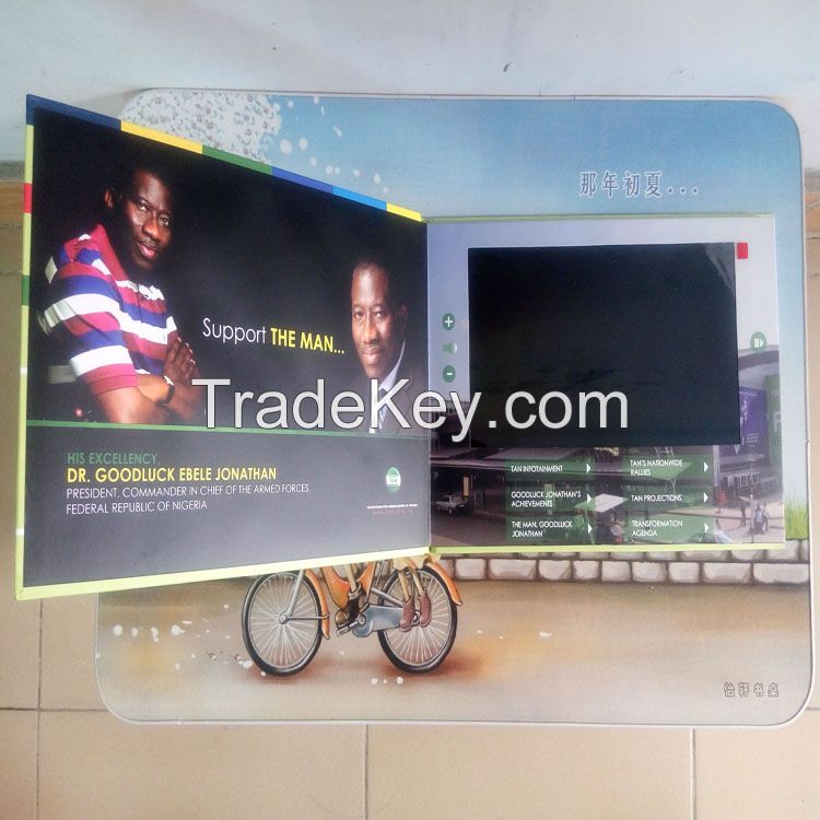 10inch LCD MP4 Player/Vedio Promotional Brochure/Advertising Brochure/Greeting Card