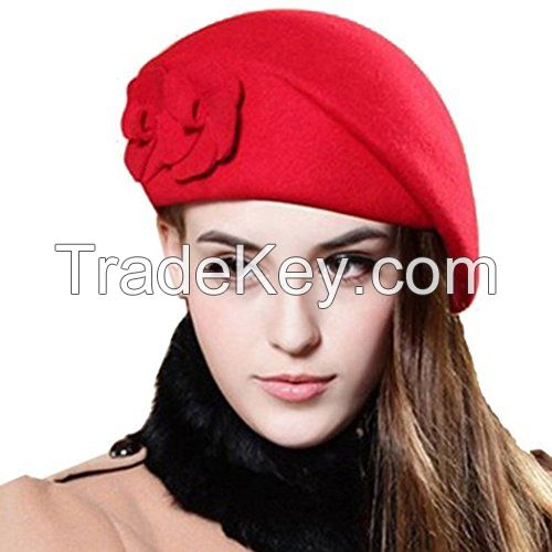 fashion cheap red wool beret caps