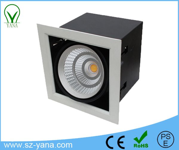  Square One head, double head, three head 20W 30W 30W+30W COB Grille lamps / ceiling recessed downlight 