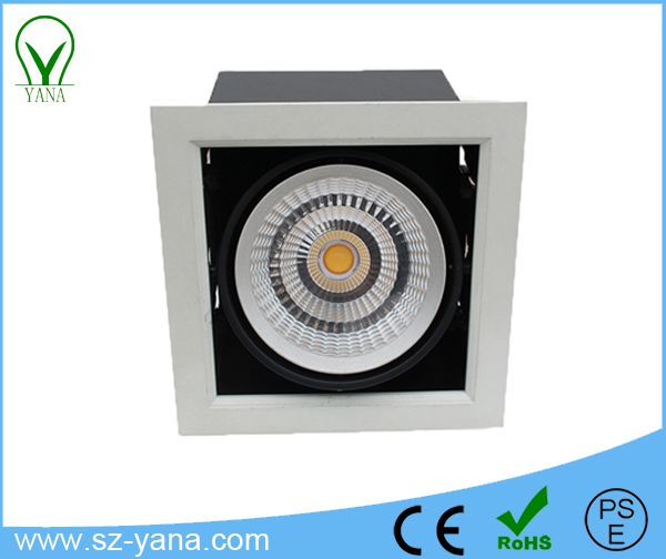  Square One head, double head, three head 20W 30W 30W+30W COB Grille lamps / ceiling recessed downlight 