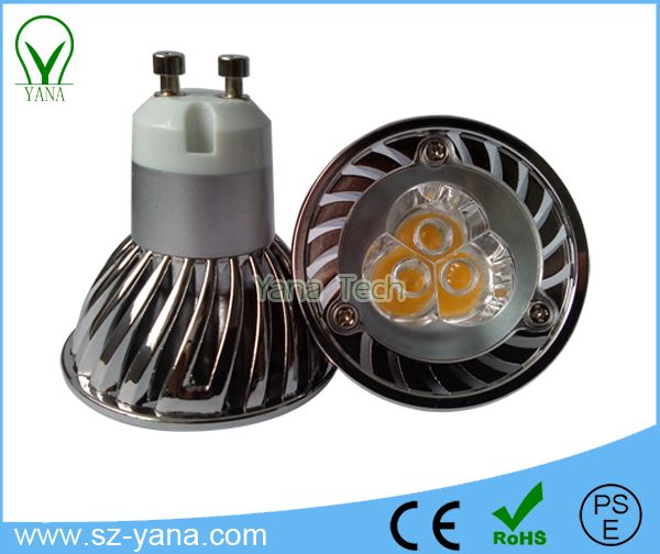 3*1W gu10 e27 gu5.3 mr16 ac12v dc12v ac85-265v led spot light