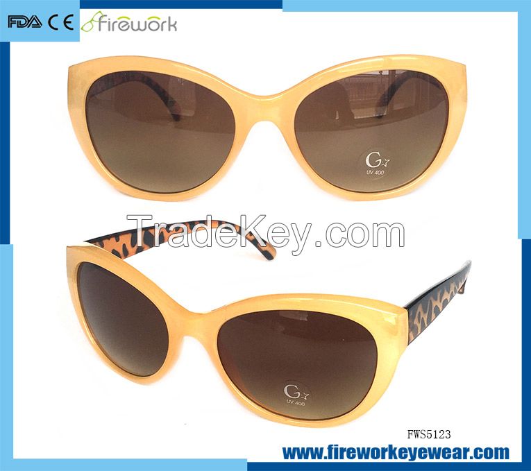 Wholesale China Factory OEM Custom Logo Leopard Ladies Sunglasses 2016