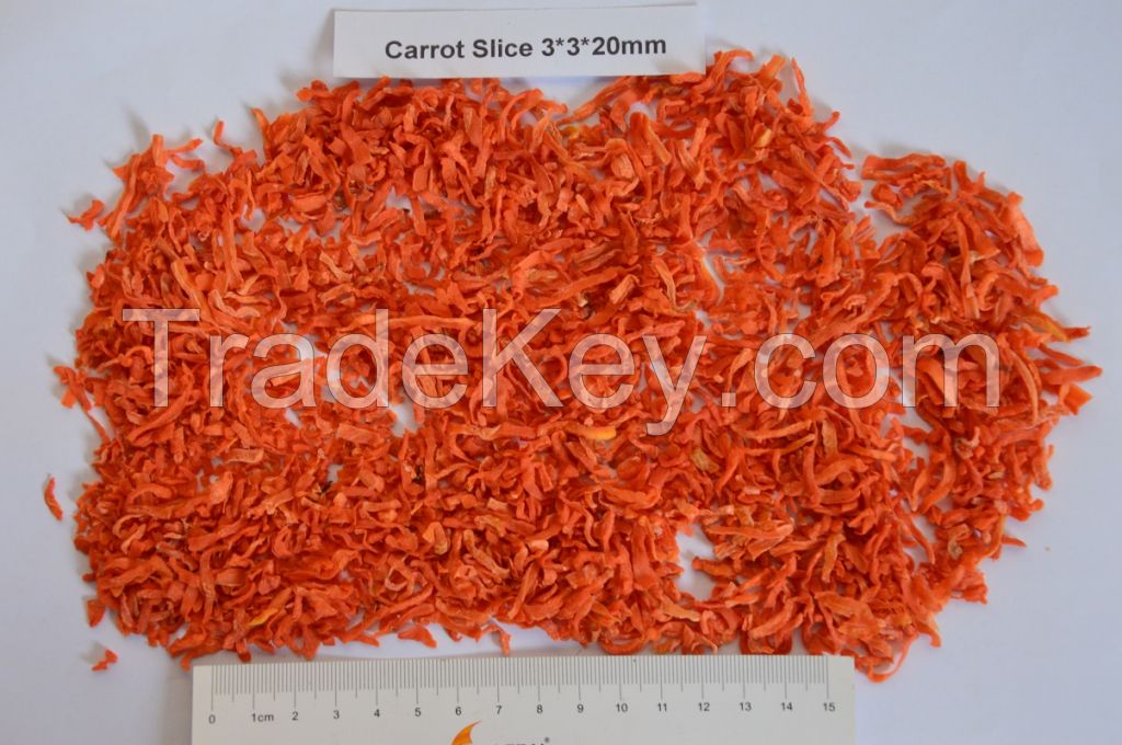 Dehydrated carrot granules 3*3*20mm