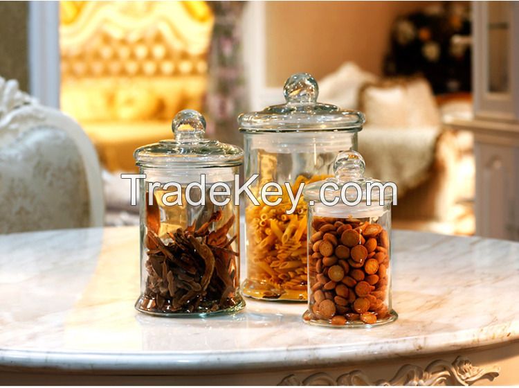 Lead free glass sealed cans of canned food packaging bottles of glass storage tank dried fruit cans