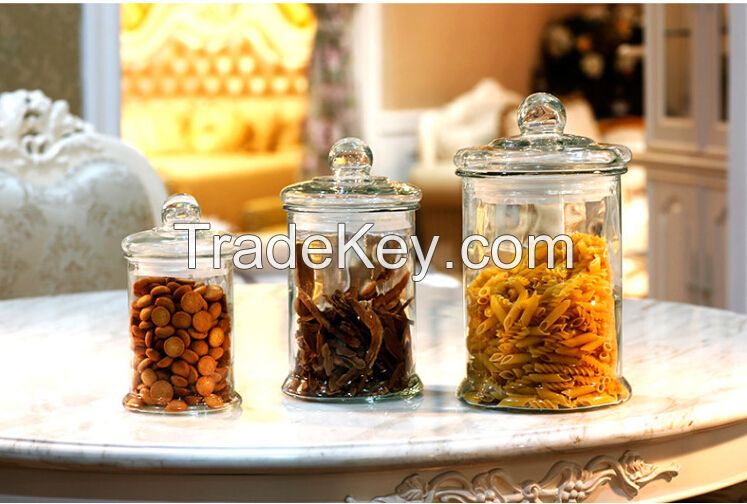 Lead free glass sealed cans of canned food packaging bottles of glass storage tank dried fruit cans