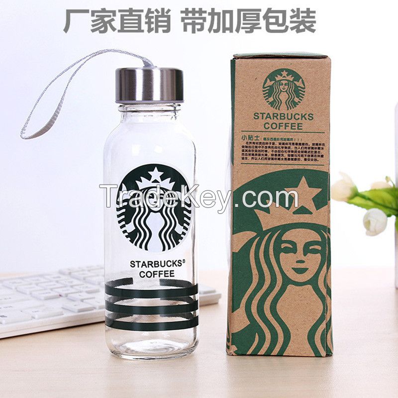 Starbucks cup cartoon cup glass handy Cup sports cups 300ml