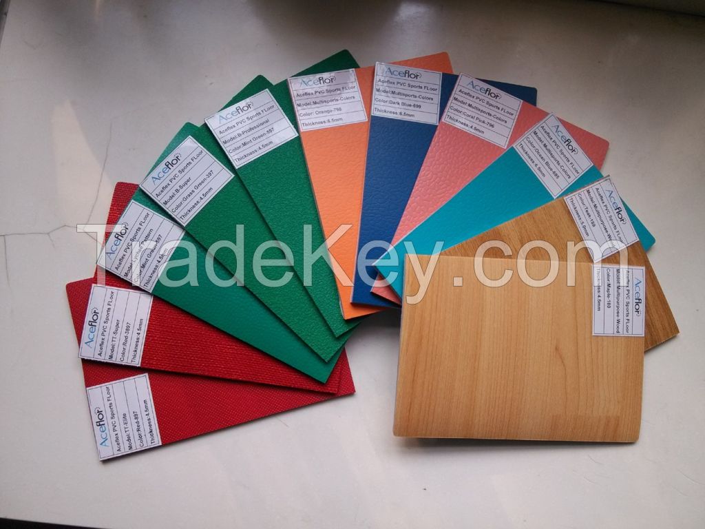 basketball floor elastic PVC sports flooring