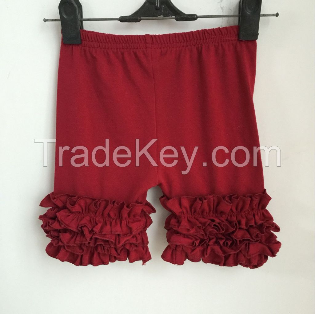 DYJ-084 2016 newest icing ruffle capri pants high quality baby icing ruffle shorts