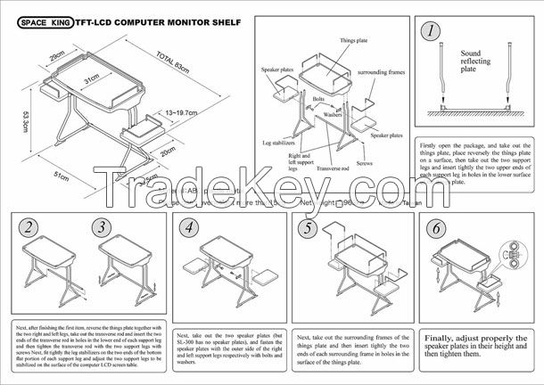 Space King Deluxe Desk Shelf