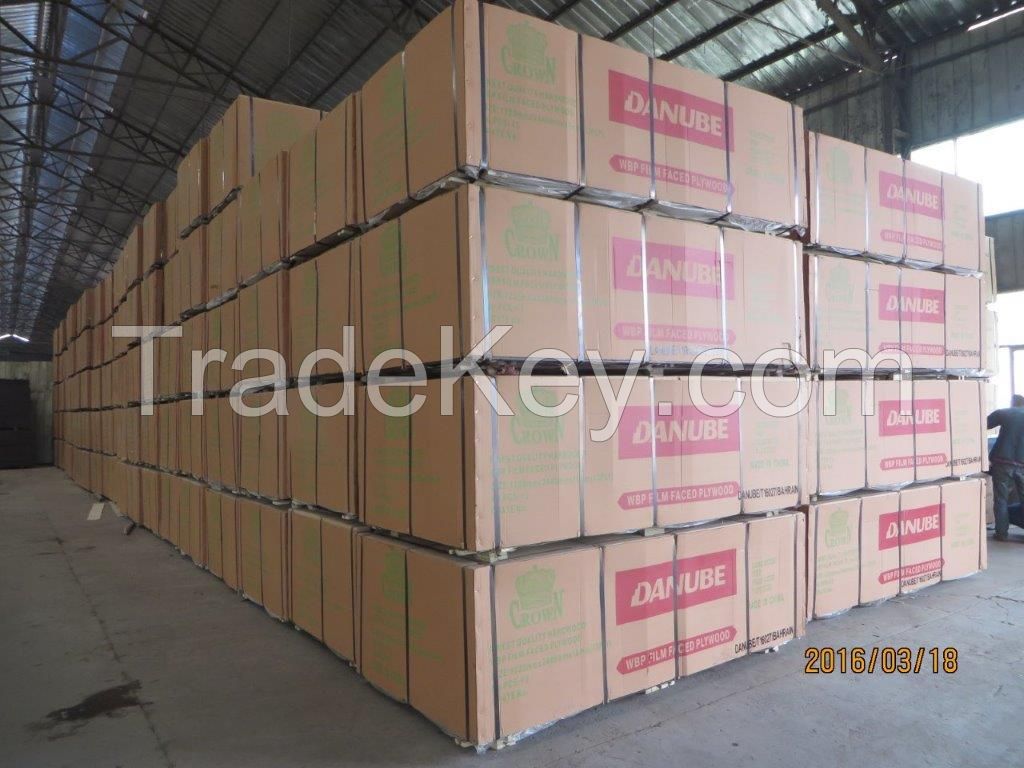 CROWN&#039; BRAND FILM FACED PLYWOOD, COMBI CORE, WBP MELAMINE GLUE, BROWN PRINTED FILM