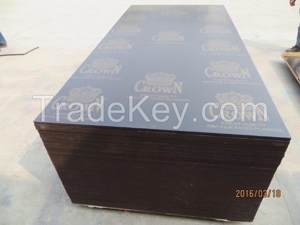 CROWN&#039; BRAND FILM FACED PLYWOOD, COMBI CORE, WBP MELAMINE GLUE, BROWN PRINTED FILM