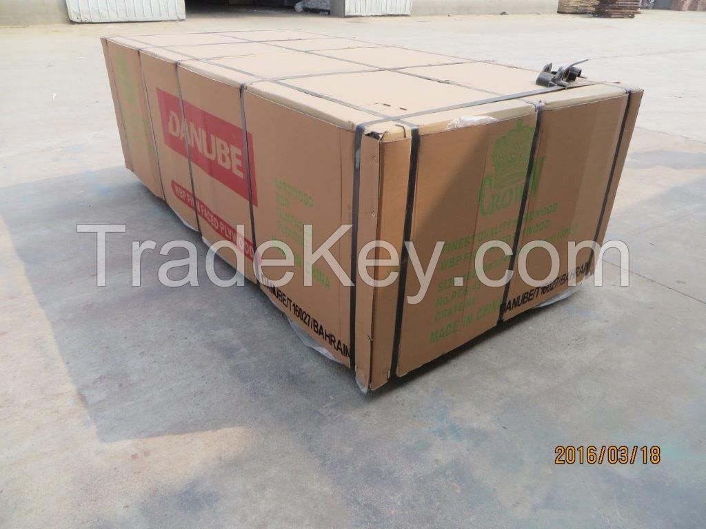 CROWN' BRAND FILM FACED PLYWOOD, COMBI CORE, WBP MELAMINE GLUE, BROWN PRINTED FILM