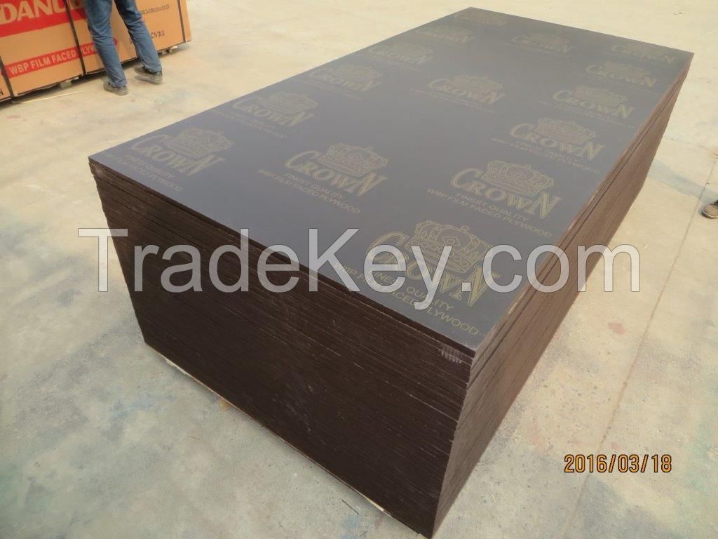 CROWN' BRAND FILM FACED PLYWOOD, COMBI CORE, WBP MELAMINE GLUE, BROWN PRINTED FILM