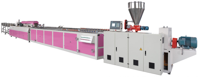 PVC profile extruding line