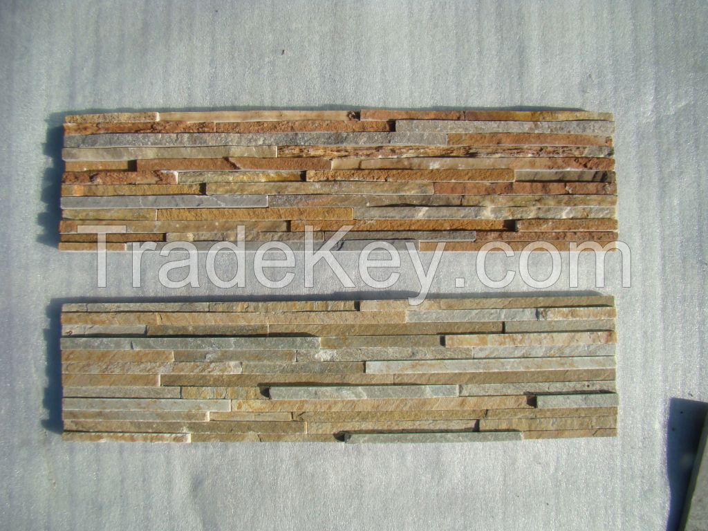 Gold Wood-Grain Ledges Stone