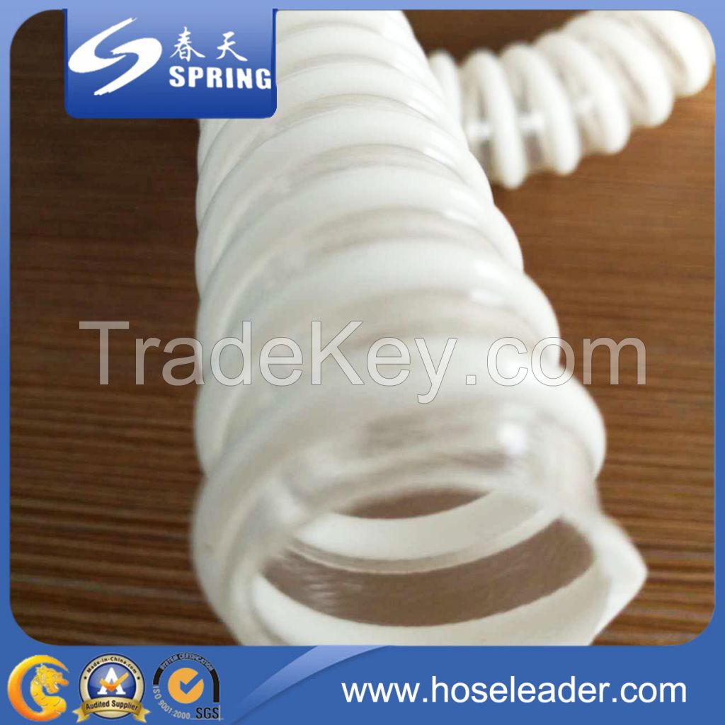 PVC Plastic Reinforced Spiral Suction Powder Water Garden Pipe Hose