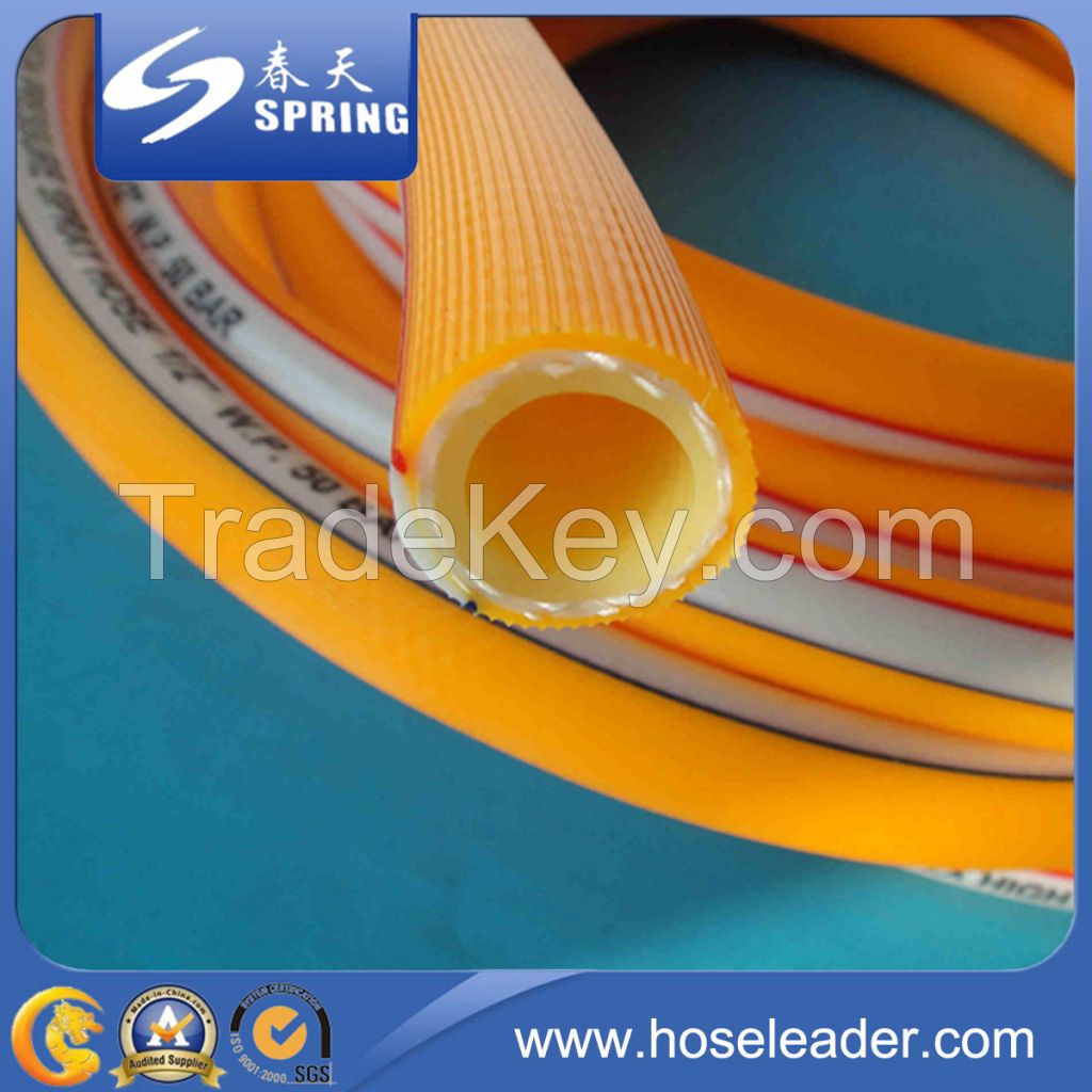 PVC Plastic High Pressure Hydraulic Fiber Reinforced Braided Air Spray Pipe Hose