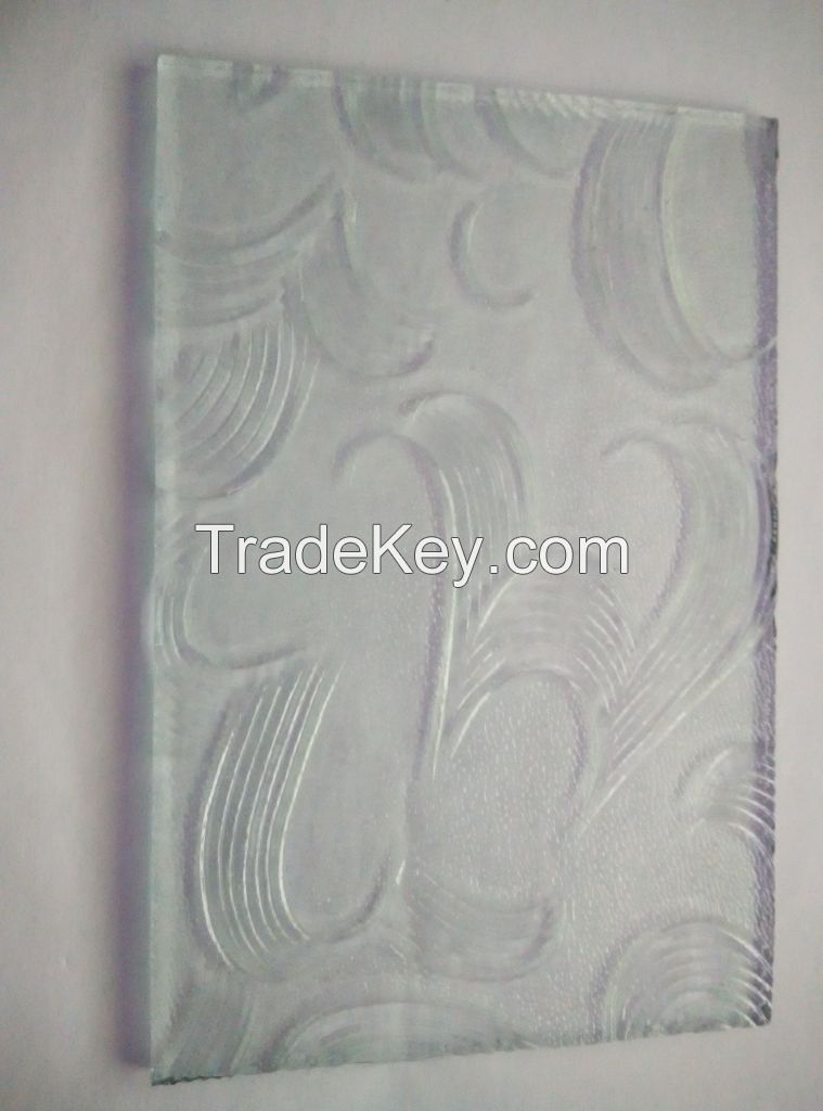 Clear patterned glass