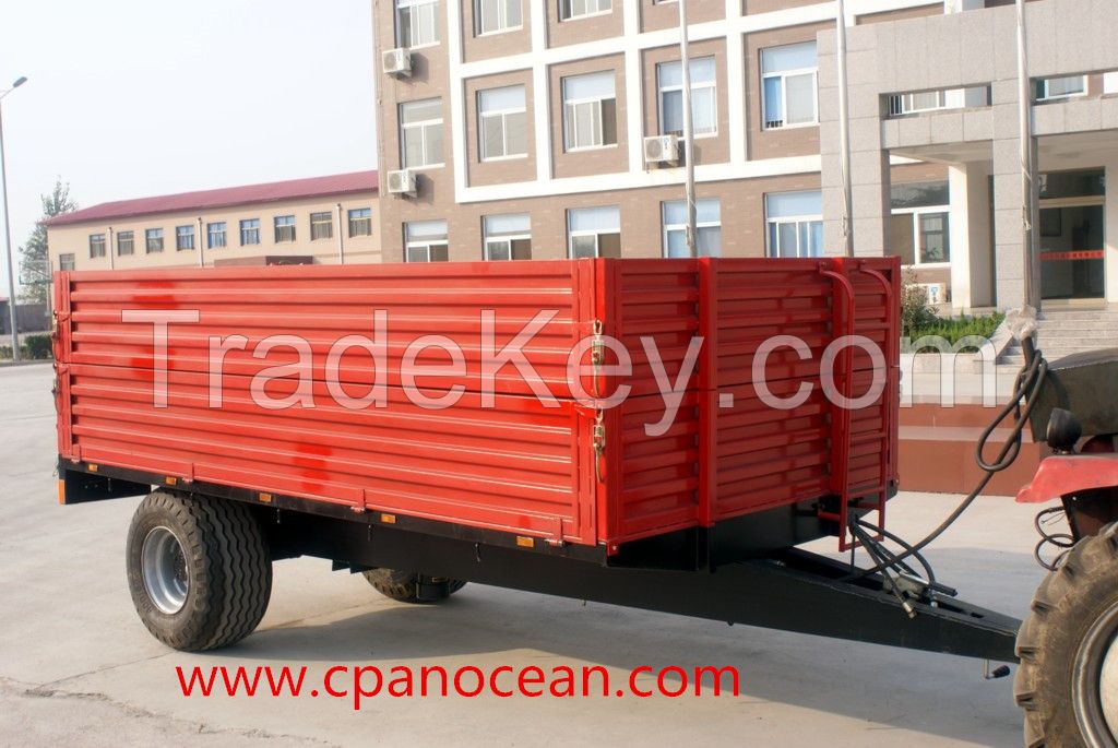 high quality 3 tons rear self tipping trailer european type for tractor