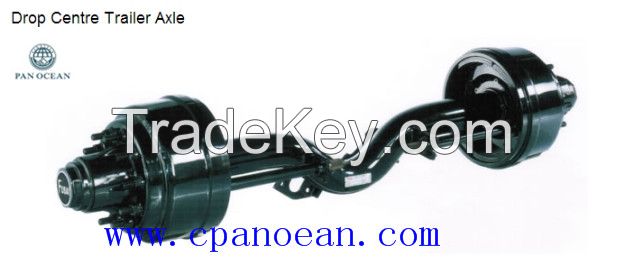 Trailer axle for farm trailer and semi trailers