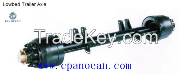 Trailer axle for farm trailer and semi trailers