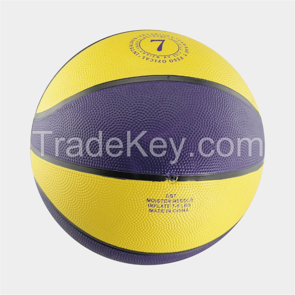 Popular rubber basketball 8 panels hot sale