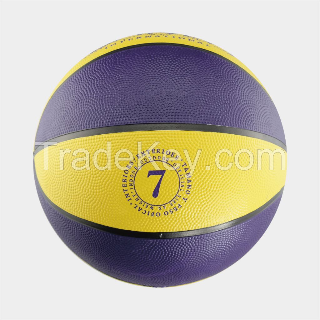 Popular rubber basketball 8 panels hot sale