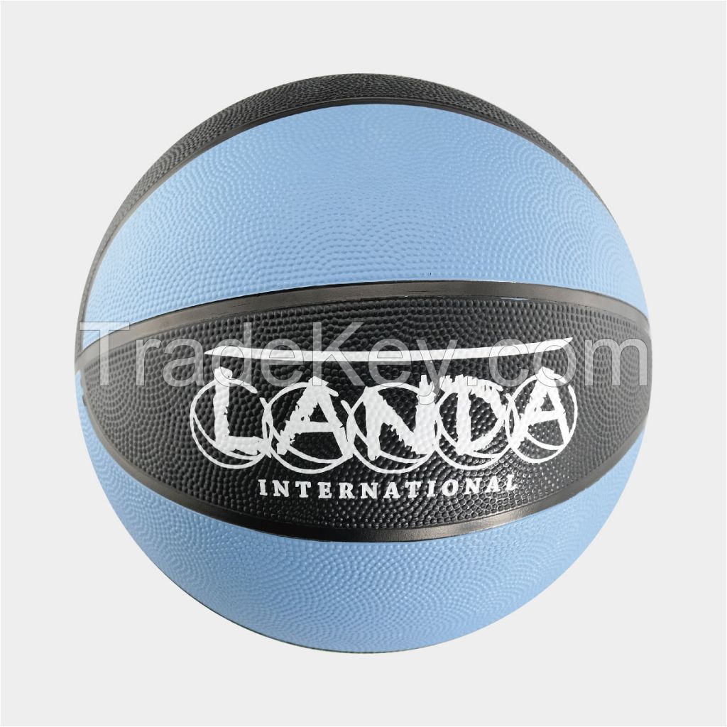 Popular rubber basketball 8 panels hot sale