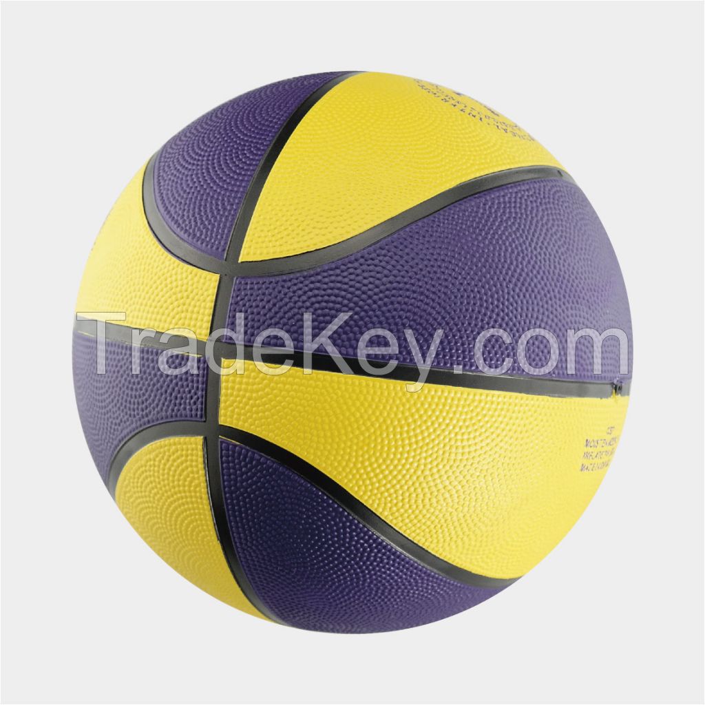 Popular rubber basketball 8 panels hot sale