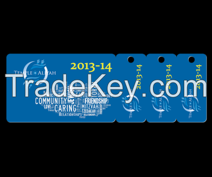 Custom key tags with barcodes