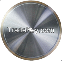 Chip free cutting continuous rim blade for ceramic tile