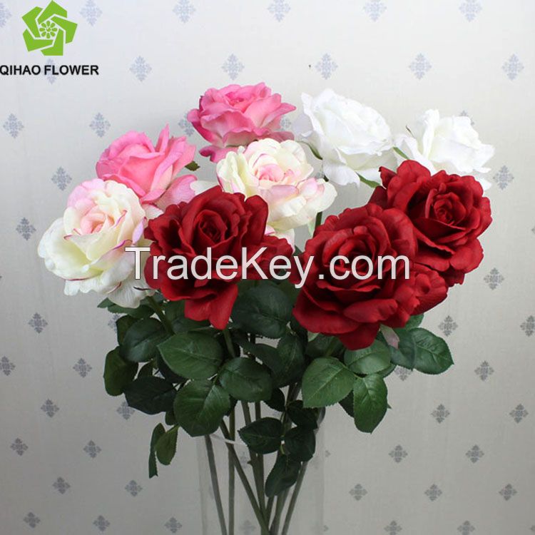 2016 new design real touch artificial rose flower