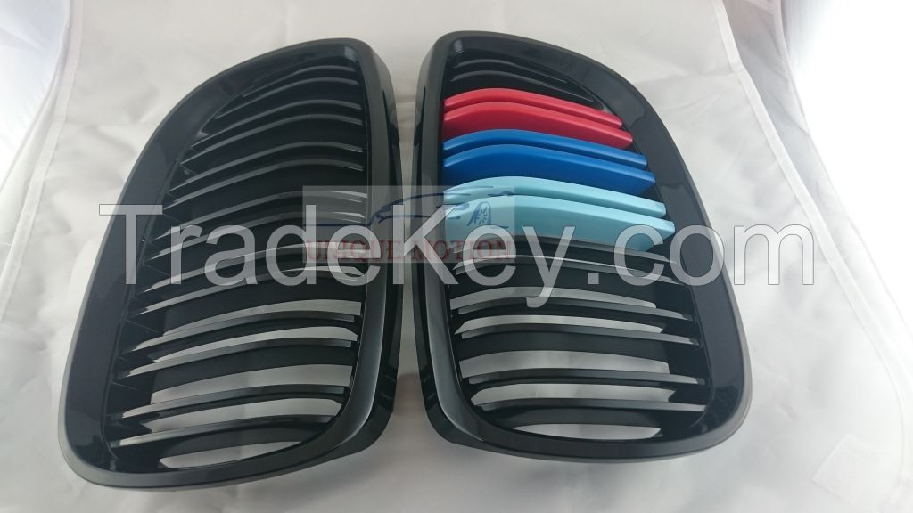 Grille for E92/E93 (F82/M4 Look) Gloss Black &amp;amp; M Color ABS &amp;amp; Painted &#039;06~&#039;10