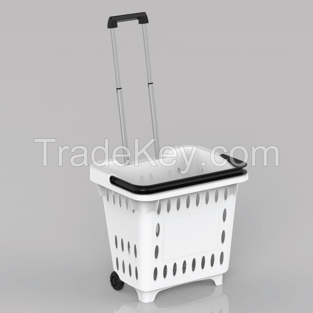 2016 hot sale wholesale Good quality plastic Shopping basket for supermarket/store any color customized