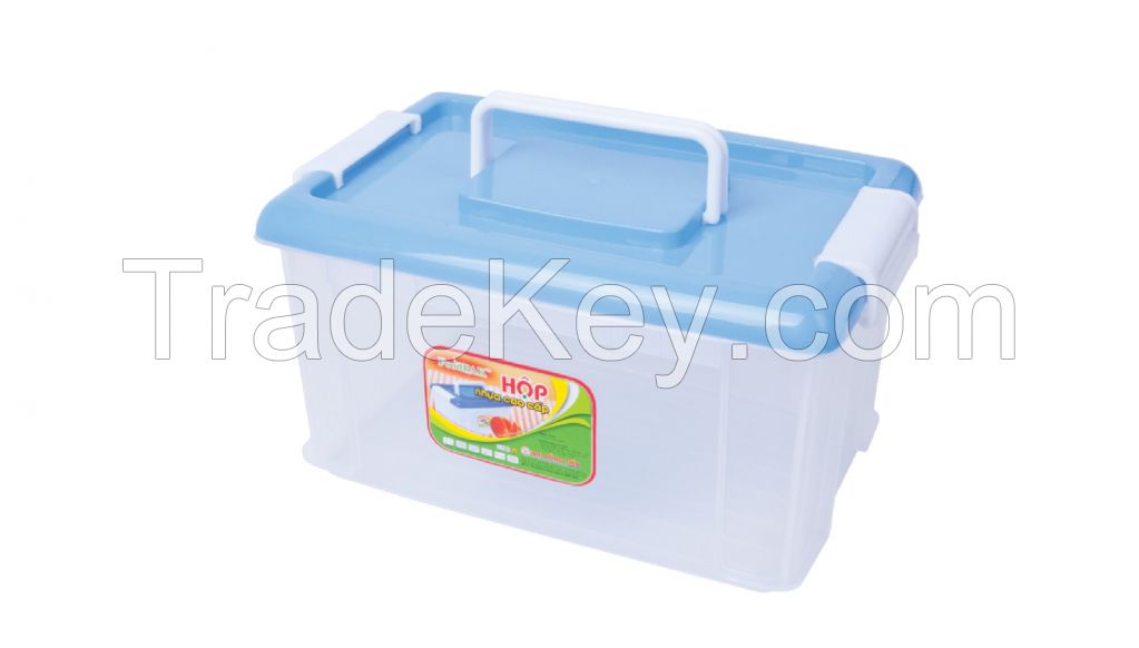 BPA Free Plastic lock food container with handle