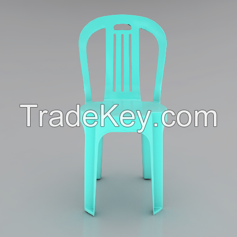 Plastic large 4- bar chair F168 light blue