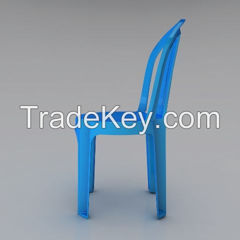 Plastic large 4- bar chair F168  blue